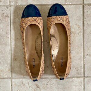 Vaneli Serene Natural Cork Quilted Skimmer Flat